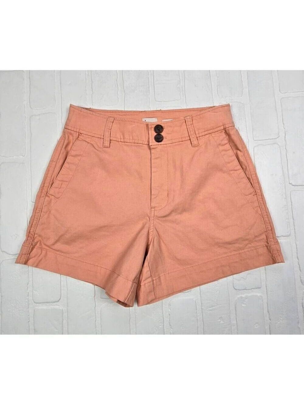 A new day Peach Utility  High Waist Shorts  Size 6
